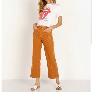 J Brand High Rise Cropped Straight Corduroy Jeans